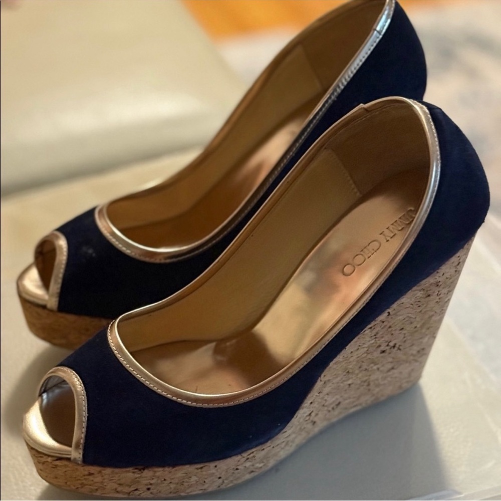 Authentic Jimmy Choo wedge size EU 39.5 US9-9.5